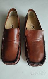 Mocassini EveryOne uomo in vera pelle marrone 43,5