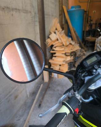 Coppia specchietti Round nero Moto / Enduro