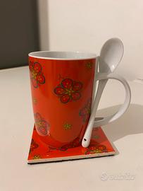Tazza MUG /cucchiaino/sottotazza natalizia