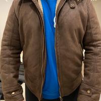 Giubbotto uomo marrone effetto pelle XXL