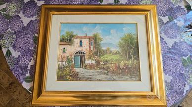 Dipinto a olio firmato G.Lippi - Paesaggio