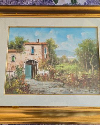 Dipinto a olio firmato G.Lippi - Paesaggio
