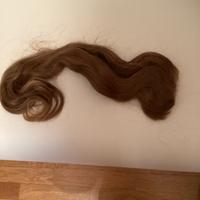 Capelli veri castano dorato cm50