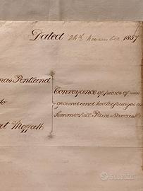 Atto di  compravendita su pergamena del 1857