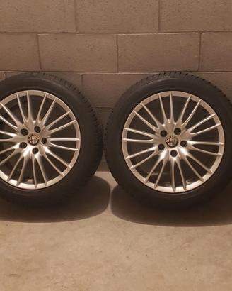 4 cerchi in lega 17’’ Alfa 159 con gomme invernali