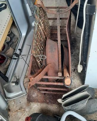  portalegna da camino vintage in ferro battuto