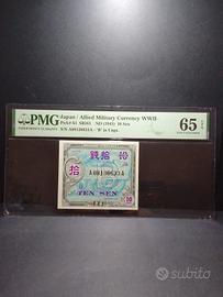 Banconota da 10 Sen in(PMG) JAPAN ( ALLIED MILITA