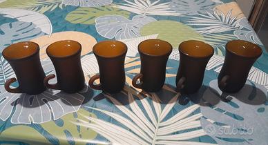 Bicchierini collezione moka vetro ambrato