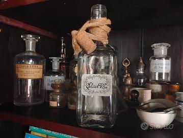 Bottiglia farmacia vintage Schoum vetro Elixir Vit