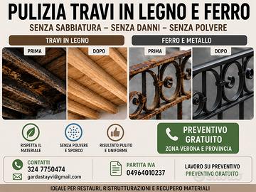 Restauro e Pulizia Travi in Legno e Ferro