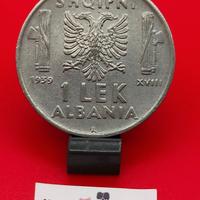 1939 Albania 1 Lek Vittorio Emanuele III magnetica