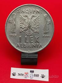 1939 Albania 1 Lek Vittorio Emanuele III magnetica