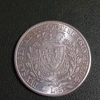 rara moneta 5 lire 1824 - riconeo