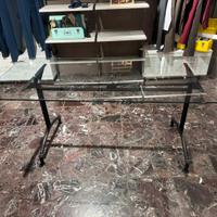 Tavolo con piano in vetron