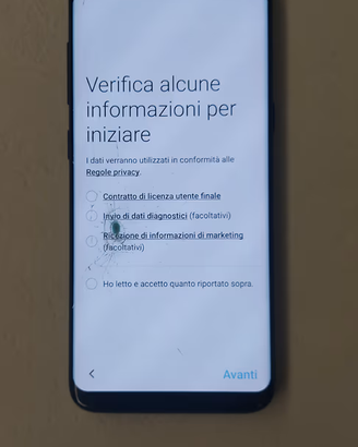 Samsung S8 con vetro segnato