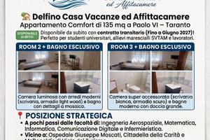 CAMERE SINGOLE comfort BAGNO PRIVATO  a PAOLO VI