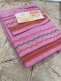 Set Asciugamano Viso+Ospite 1+1 in 100% Cotone