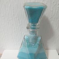 BOTTIGLIA CON SABBIATA  COLORATA