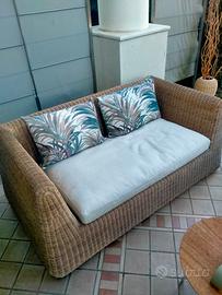 Divano in vimini midollino 