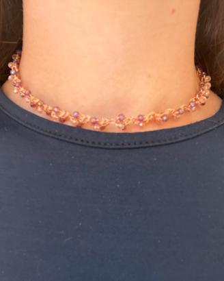 Collana giroccollo fatta a mano all’uncinetto