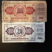 2 Banconote ex jugoslabia