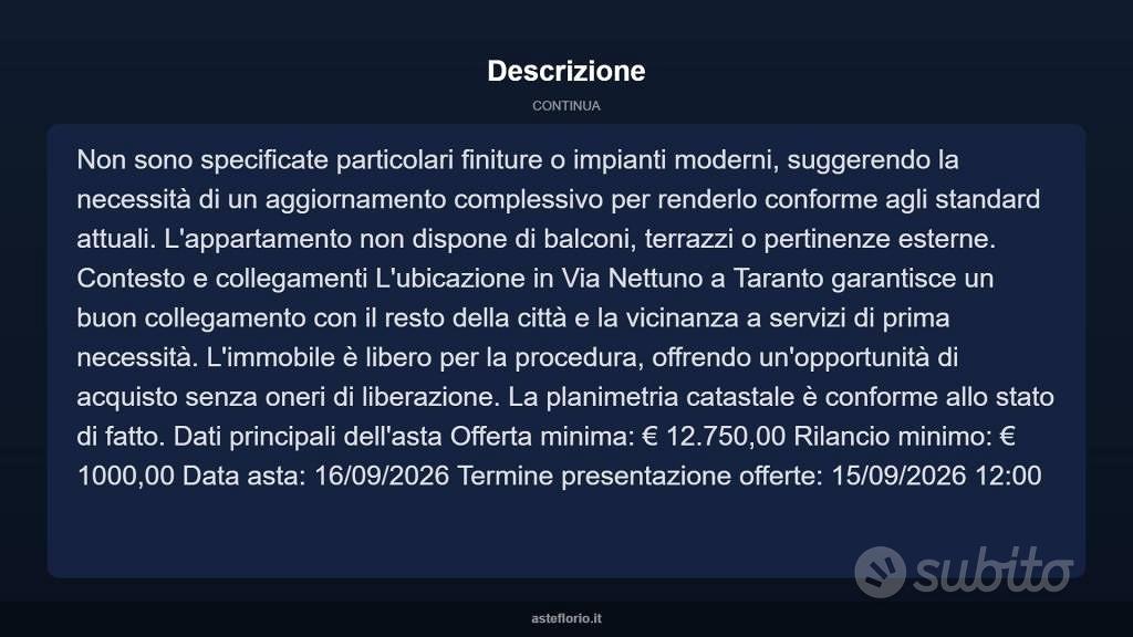Appartamento – Taranto - Altro