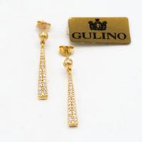 Orecchini oro giallo 18kt pendenti zirconi E.202