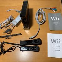 Nintendo Wii nera più accessori vari