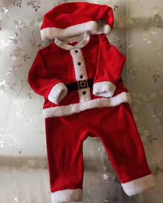 vestitino babbo natale 12 mesi 