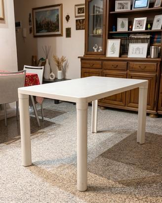 Tavolo Esterno SCAB Bianco 120x70 cm Made in Italy