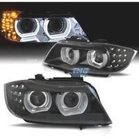 FARI XENON ANGEL EYES 3D BMW E90 E91 08-12 NERO OP