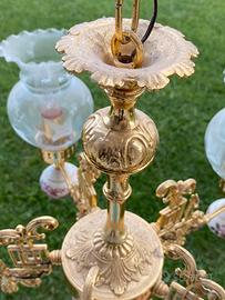 Lampadario vintage lampada ad olio