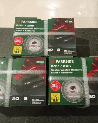 3 batterie parkside 