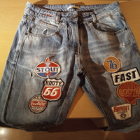 Jeans gamba larga uomo pantaloni vestiti ragazzo