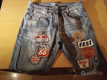 Jeans gamba larga uomo pantaloni vestiti ragazzo