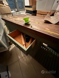 Antico bancone vintage originale