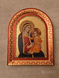 Quadretto immagine sacra della Madonna con Bambino