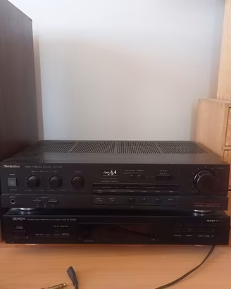 Amp Technics + radio Denon + 2 casse Thorens