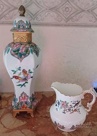 Set decorativo in porcellana finemente decorata