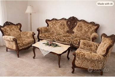 Salotto stile barocco vintage