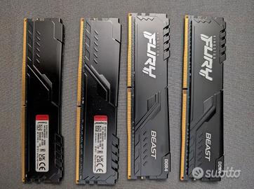 Ram Kingston Fury Beast 32gb (4x8gb)