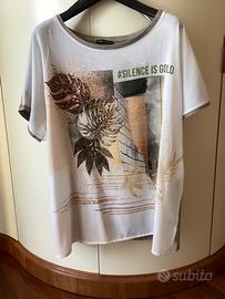 Blusa bimaterica Fiorella Rubino taglia M