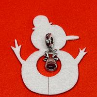 Charm Pendente Renna Naso Rosso in S925