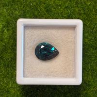 Tormalina blu 3.95 ct taglio Goccia certificato