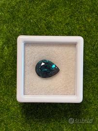 Tormalina blu 3.95 ct taglio Goccia certificato