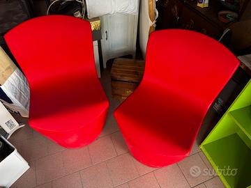 Coppia di sedie ZOE DI SLIDE DESIGN rosse