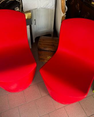 Coppia di sedie ZOE DI SLIDE DESIGN rosse