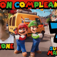 Poster Striscione Compleanno SUPER MARIO 150X100