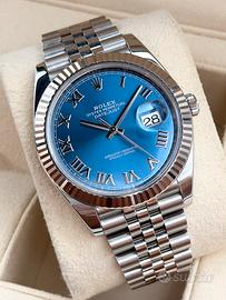 Rolex Datejust 41 Azzurro, Full set, Si permute