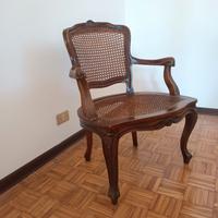 Poltroncine (n.4) in paglia di Vienna stile '700